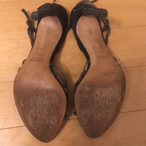 Prada black with white stitching heels - Picture 6 of 6